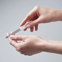 ZWILLING Saphir-Nagelfeile 90mm, weiß grob- und feinkörnigen Feilenflächen