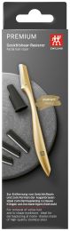 Zwilling Premium Gesichtshaar-Rasierer in Gold mit auswechselbaren Edelstahl-Klingen