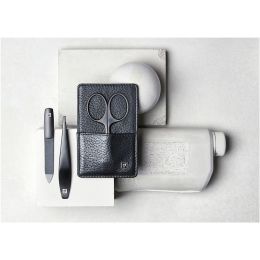 Zwilling Maniküre Pediküre Set 3tlg. mit Nagelschere, Leder, schwarz