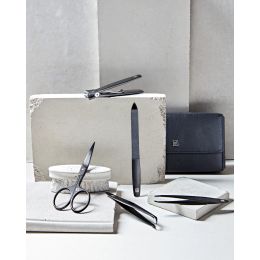 Zwilling Maniküre Pediküre Set 5tlg. mit Nagelknipser, Leder, schwarz
