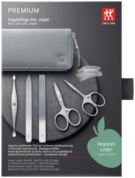 Zwilling Premium Maniküre Set 5 tlg. vegan, grau