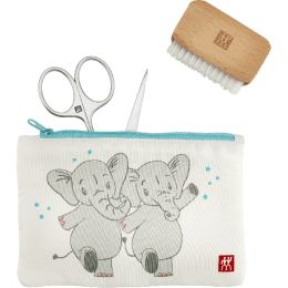 ZWILLING Baby und Kinder Nagelpflegeset, 3-teilig Schonende Nagelpflege Maniküre Geschenk Set Elefant