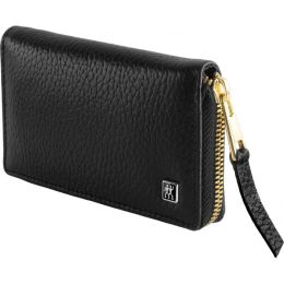 ZWILLING luxuriöse Maniküre Pediküre Set 3tlg. mit Kombi-Nagelschere, Leder, schwarz