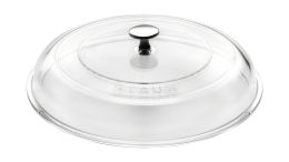 STAUB Gewölbter Glasdeckel, 24 cm rund Glas Transparent