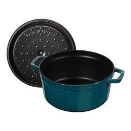Staub La Cocotte Töpfe und Pfannen Cocotte, 28 cm | La-Mer | rund | Gusseisen