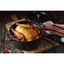 Staub La Cocotte Töpfe und Pfannen Cocotte, 26 cm | Schwarz | rund | Gusseisen