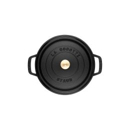 Staub La Cocotte Töpfe und Pfannen Cocotte, 26 cm | Schwarz | rund | Gusseisen