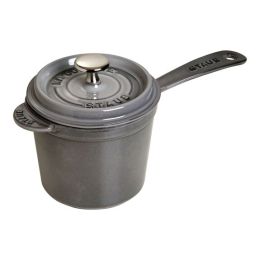 Staub Specialities Stieltopf, 14 cm rund Gusseisen Graphit-Grau