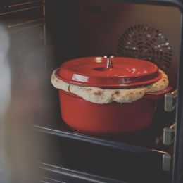 Staub La Cocotte Cocotte, 28 cm Kirsch-Rot rund Gusseisen Kirsch-Rot