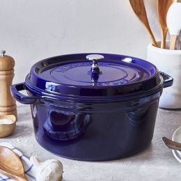 Staub La Cocotte Cocotte, 28 cm Dunkelblau rund Gusseisen Dunkelblau