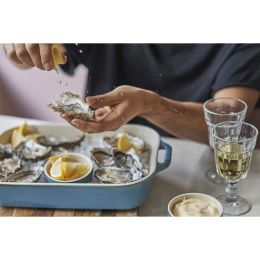 Staub Ceramique Ofenformenset, Keramik Kochgeschirr 3-tlg rechteckig Antik-Türkis