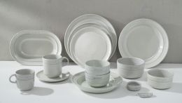 Staub Dining Line Teller flach, 15 cm Weisser Trüffel Keramik Kratzfest Emaillebeschichtung