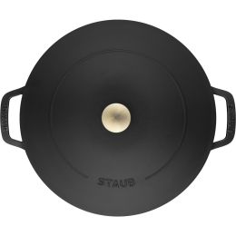 Staub La Cocotte Kochtopfset, 2-tlg rund Gusseisen Schwarz Kochtopf Topf