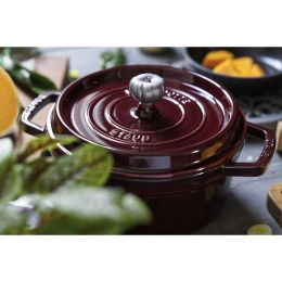 Staub La Cocotte Töpfe und Pfannen Cocotte, 24 cm | Grenadine-Rot | rund | Gusseisen