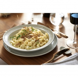 Staub 6 er Set Dining Line Teller 24 cm, Keramik, Weisser Trüffel