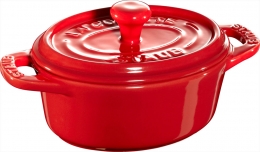 Staub Keramik 6 er Set Mini Cocotte, Herz kirsche 11 cm Ceramic