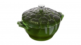 STAUB Gusseisen Cocotte Artischocke, basilikumgrün, 22 cm La Cocotte 22 cm 8½ "