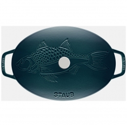 STAUB Staub Specialities Servierplatte mit Fischdekor Fischbräter 32 cm