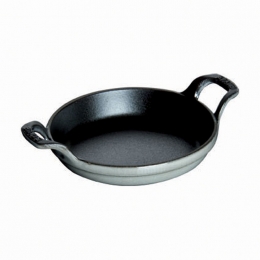 Staub Kochgeschirr Auflaufform rund Graphitgrau 16 cm