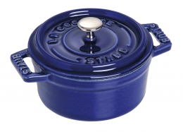 Staub rund Cocotte Bräter 10 cm dunkelblau rund