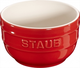 Staub Keramik 2 er Förmchenset Dipschale Dessertschale Schale kirsche 8 cm Ceramic