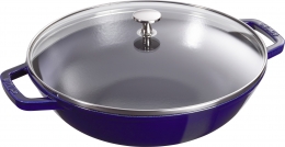 Staub Kochgeschirr Kleiner Wok rund Dunkelblau 30 cm