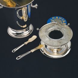 Wilkens Kaviarschaufel mit Hornvorderteil in 925 Sterlingsilber