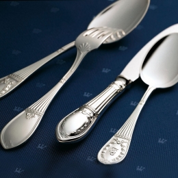 Wilkens Silberbesteck Set 30-teilig Straßburger Empire in 925 Sterlingsilber