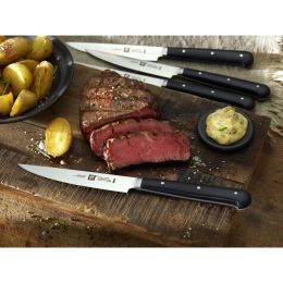 ZWILLING Steak-Sets Steakset 4 teilig hochwertige Holzbox Edelstahl