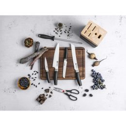 ZWILLING Now S Messerblockset 7-tlg, Schwarz Küchenmesser Gemüsemesser Fleischmesser Kochmesser