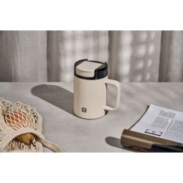 ZWILLING Thermo plus Isolierbecher Thermobecher, 380 ml Edelstahl Cream