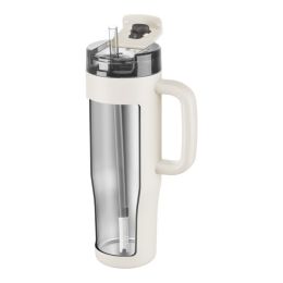 ZWILLING Thermo Plus Isolierbecher Thermobecher mit Strohhalm, 900 ml Edelstahl Cream