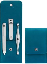Zwillling Twinox Manicure Etui 4tlg.Taschenetui + Multitool/Taschenmesser petrol